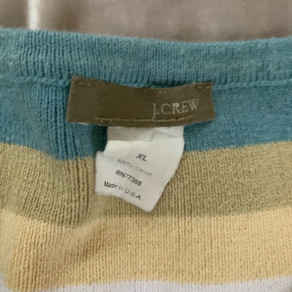 Vintage J Crew size XL 3/4 sleeve striped sweater EUC - Picture 4 of 7